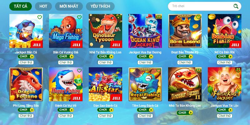 Trò chơi bắn cá đổi thưởng mang tính giải trí tuyệt vời